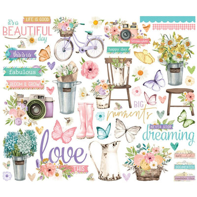 Simple Stories - Simple Vintage Flower Shoppe Bits & Pieces 55/Pkg