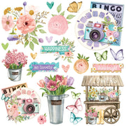 Simple Stories - Simple Vintage Flower Shoppe Chipboard Clusters