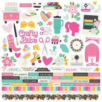 Simple Stories - Crafty Babe 12x12 Element Sticker Sheet