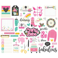 Simple Stories - Crafty Babe Bits & Pieces 54/Pkg