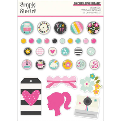 Simple Stories - Crafty Babe Decorative Brads