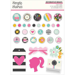 Simple Stories - Crafty Babe Decorative Brads