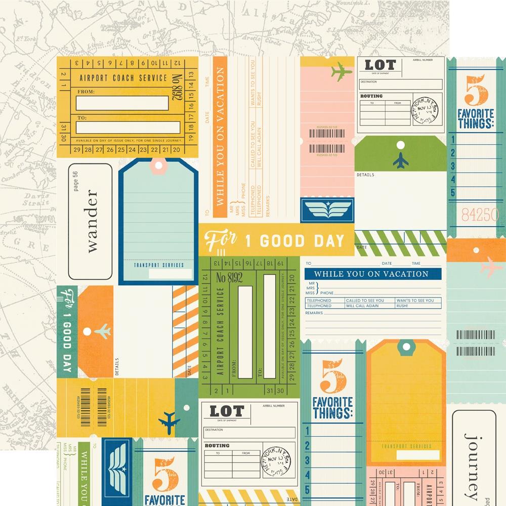 Simple Stories - Happy Travels Paper - Here & Now