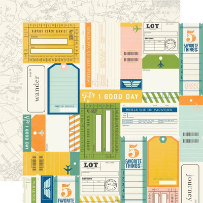 Simple Stories - Happy Travels Paper - Here & Now