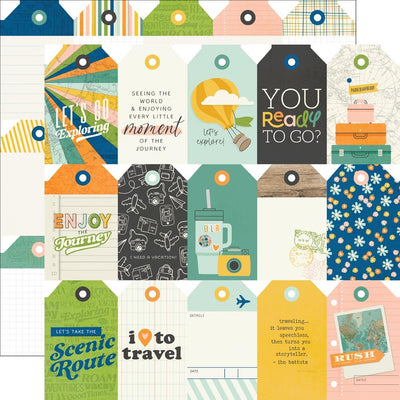 Simple Stories - Happy Travels Paper - Tag Elements