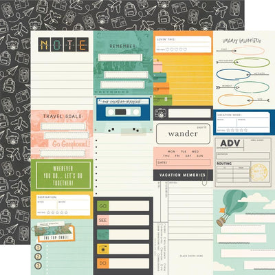 Simple Stories - Happy Travels Paper - Journal Elements