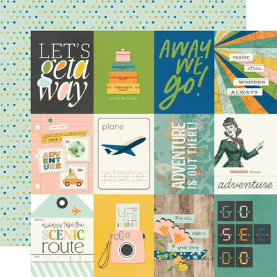 Simple Stories - Happy Travels Paper - 3X4 Elements