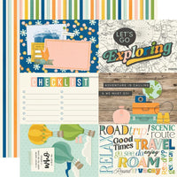 Simple Stories - Happy Travels Paper - 4X6 Elements