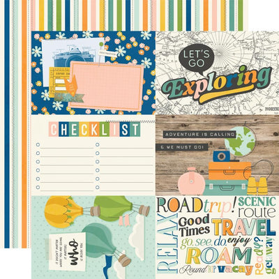 Simple Stories - Happy Travels Paper - 4X6 Elements