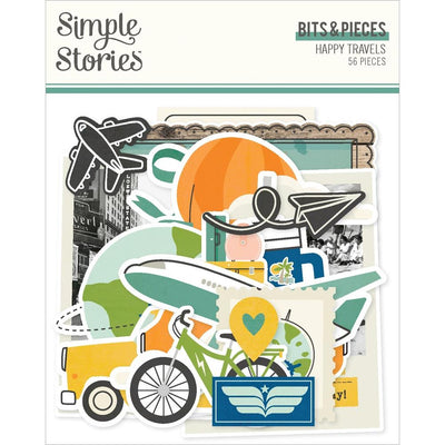Simple Stories - Happy Travels Bits & Pieces 56/Pkg