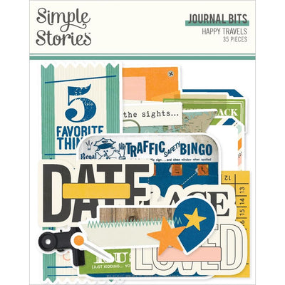 Simple Stories - Happy Travels Journal Bits 35/Pkg