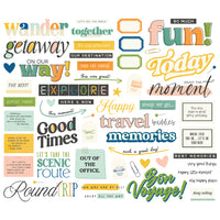 Simple Stories - Happy Travels Sentiment Bits 58/Pkg