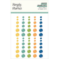 Simple Stories - Happy Travels Enamel Dots 60/Pkg