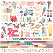 Simple Stories - Sunny Days Element Sticker Sheet 12x12