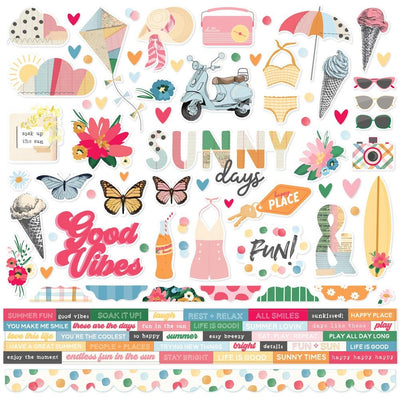 Simple Stories - Sunny Days Element Sticker Sheet 12x12