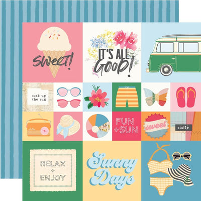 Simple Stories - Sunny Days Paper - 2X2/4X4 Elements