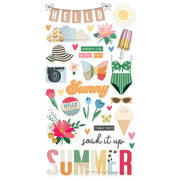 Simple Stories - Sunny Days Chipboard Stickers 32/Pkg