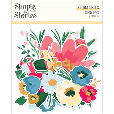 Simple Stories - Sunny Days Floral Bits 33/Pkg