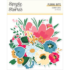 Simple Stories - Sunny Days Floral Bits 33/Pkg