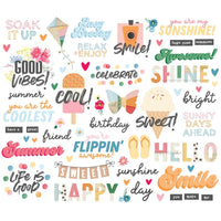 Simple Stories - Sunny Days Sentiment Bits 59/Pkg