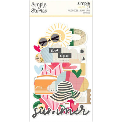 Simple Stories - Simple Page Pieces - Sunny Days 18/Pkg