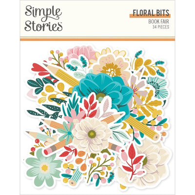 Simple Stories - Book Fair Floral Bits 34/Pkg