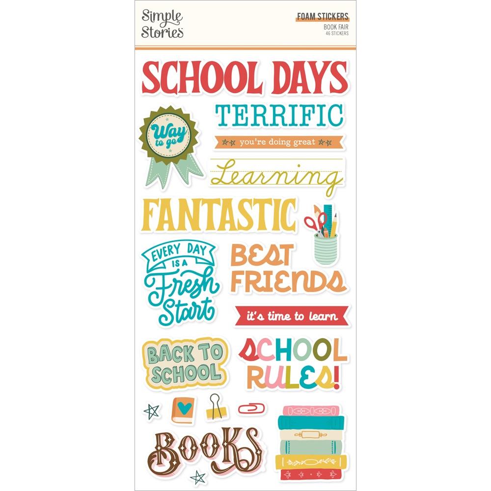 Simple Stories - Book Fair Foam Stickers 46/Pkg