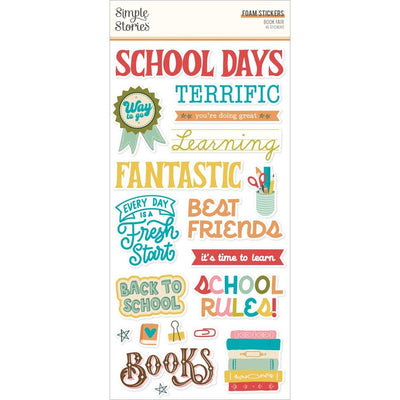 Simple Stories - Book Fair Foam Stickers 46/Pkg