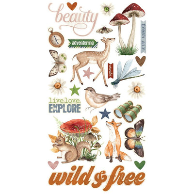 Simple Stories - Simple Vintage Woodlands Chipboard Stickers 27/Pkg