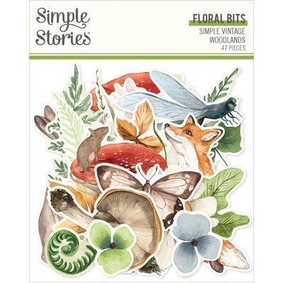 Simple Stories - Simple Vintage Woodlands Floral Bits 47/Pkg