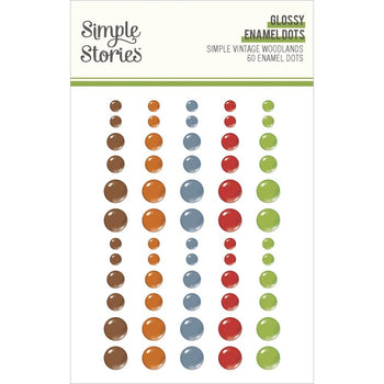 Simple Stories - Simple Vintage Woodlands Enamel Dots 60/Pkg