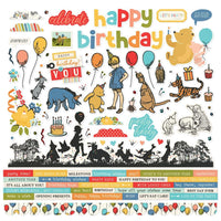 Simple Stories - Say Cheese Classic Pooh Birthday 12x12 Cardstock Sticker Sheet