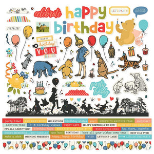 Simple Stories - Say Cheese Classic Pooh Birthday 12x12 Cardstock Sticker Sheet