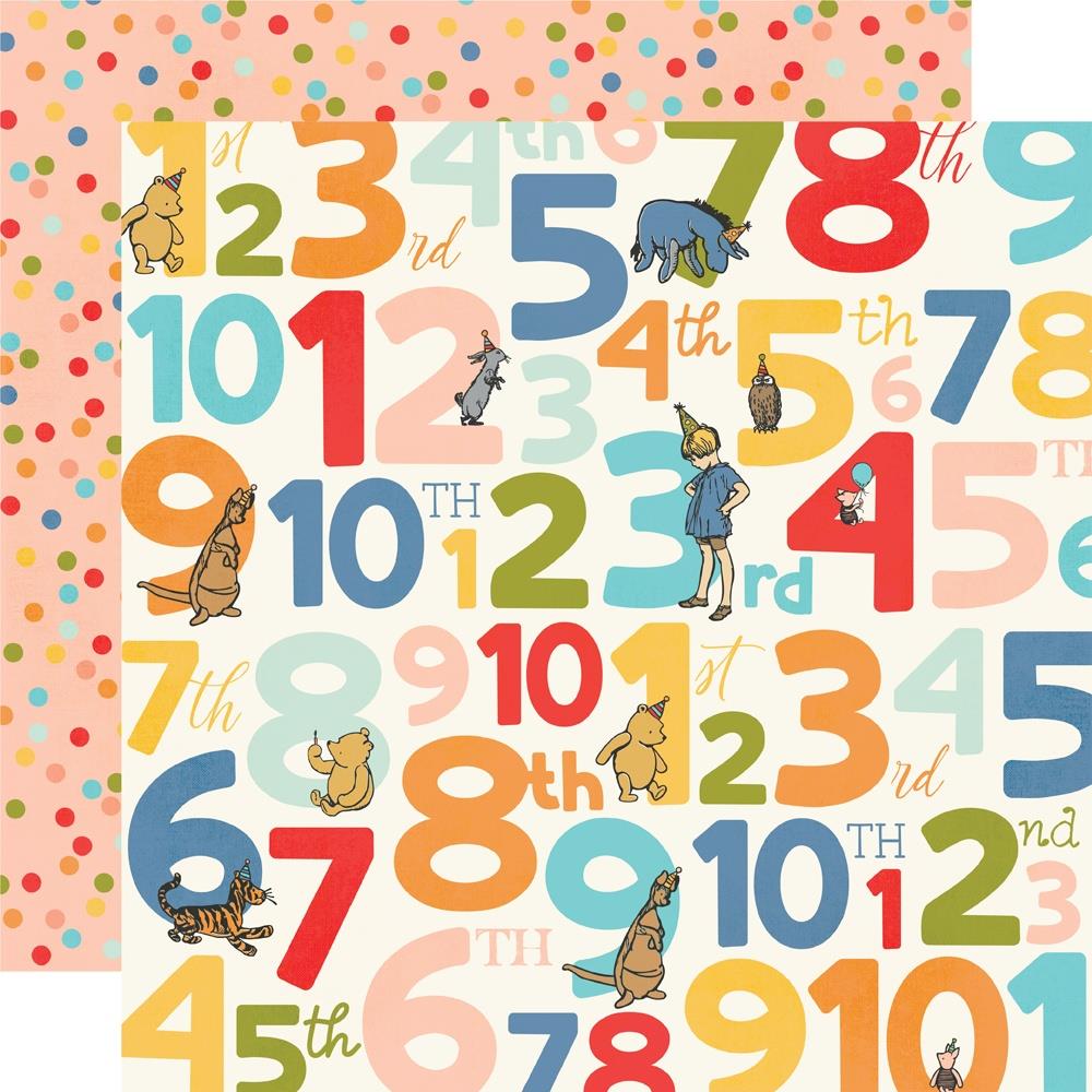Simple Stories - Say Cheese Classic Pooh Birthday Paper - One Year Older
