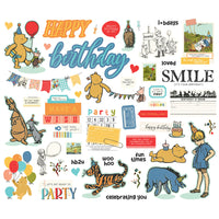 Simple Stories - Say Cheese Classic Pooh Birthday Bits & Pieces 47/Pkg