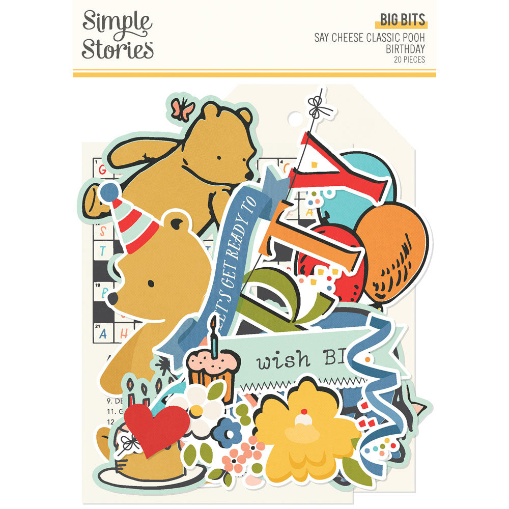 Simple Stories - Say Cheese Classic Pooh Birthday Big Bits 20/Pkg