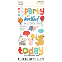 Simple Stories - Say Cheese Classic Pooh Birthday Foam Stickers 33/Pkg