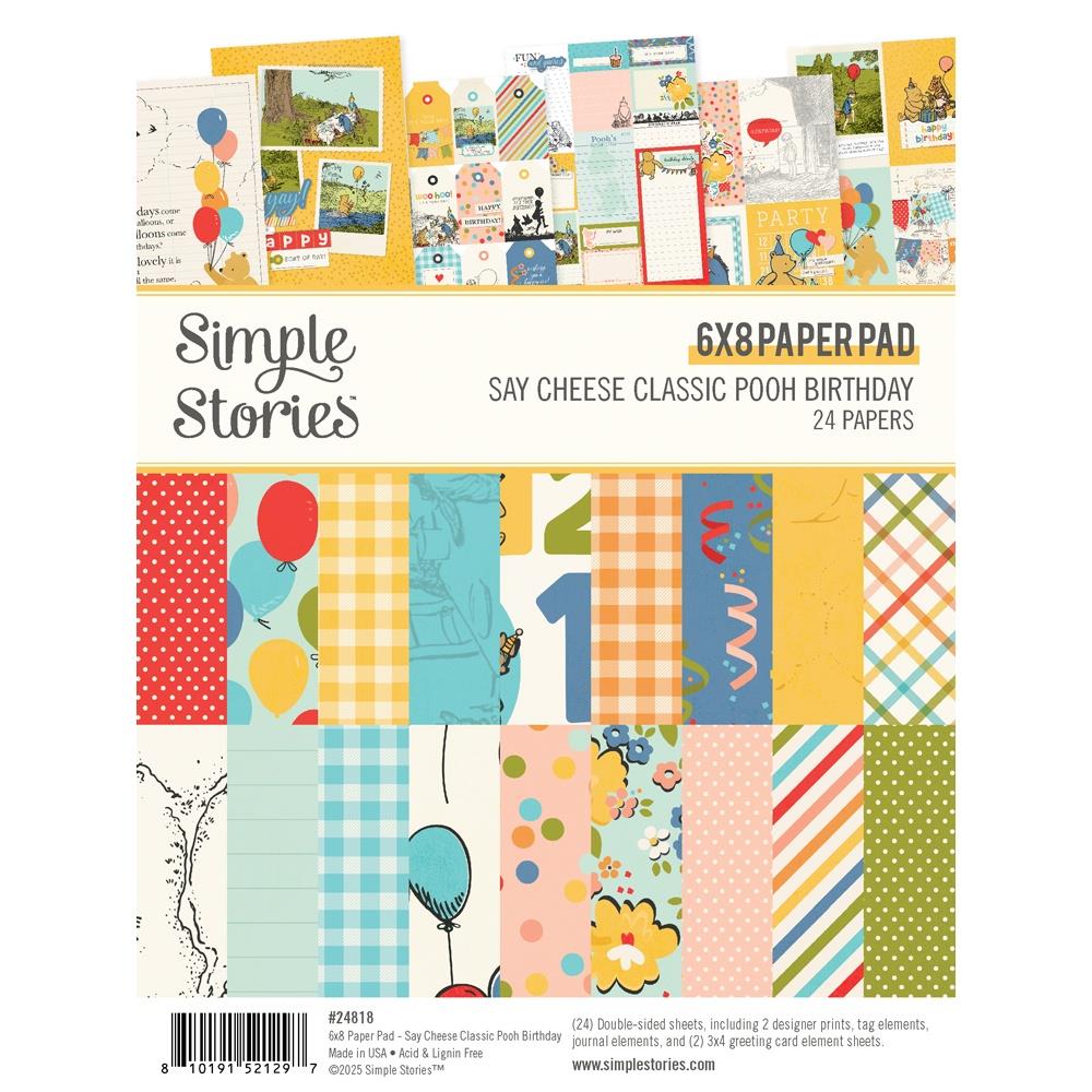 Simple Stories - Say Cheese Classic Pooh Birthday 6x8 Paper Pad