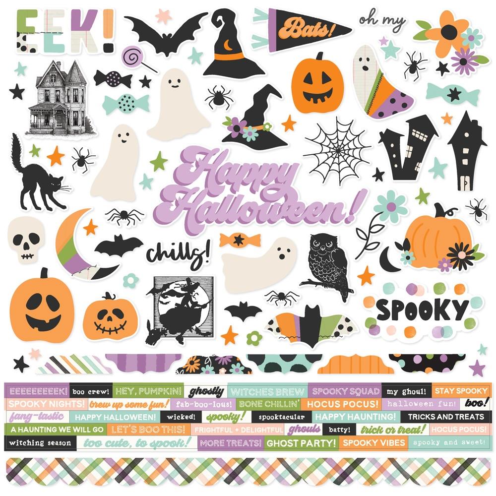 Simple Stories - Spooky Things 12x12 Cardstock Sticker Sheet
