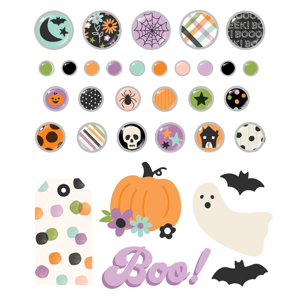 Simple Stories - Spooky Things Decorative Brads 33/Pkg