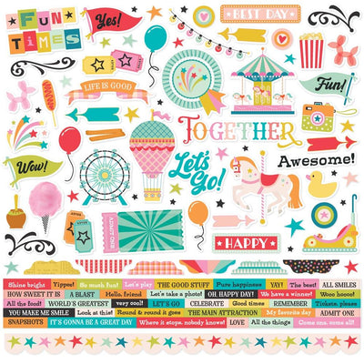 Simple Stories - Fun Times 12x12 Cardstock Sticker Sheet