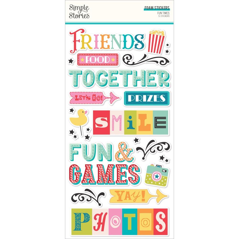 Simple Stories - Fun Times Foam Stickers 51/Pkg