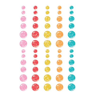 Simple Stories - Fun Times Glitter Enamel Dots 60/Pkg