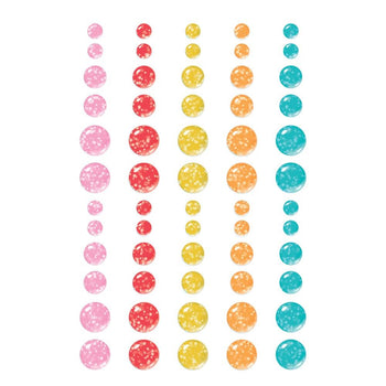 Simple Stories - Fun Times Glitter Enamel Dots 60/Pkg
