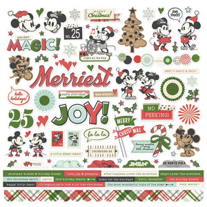 Simple Stories - Say Cheese Classic Mouse Christmas 12x12 Element Sticker Sheet