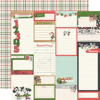 Simple Stories - Say Cheese Classic Mouse Christmas Paper - Journal Elements
