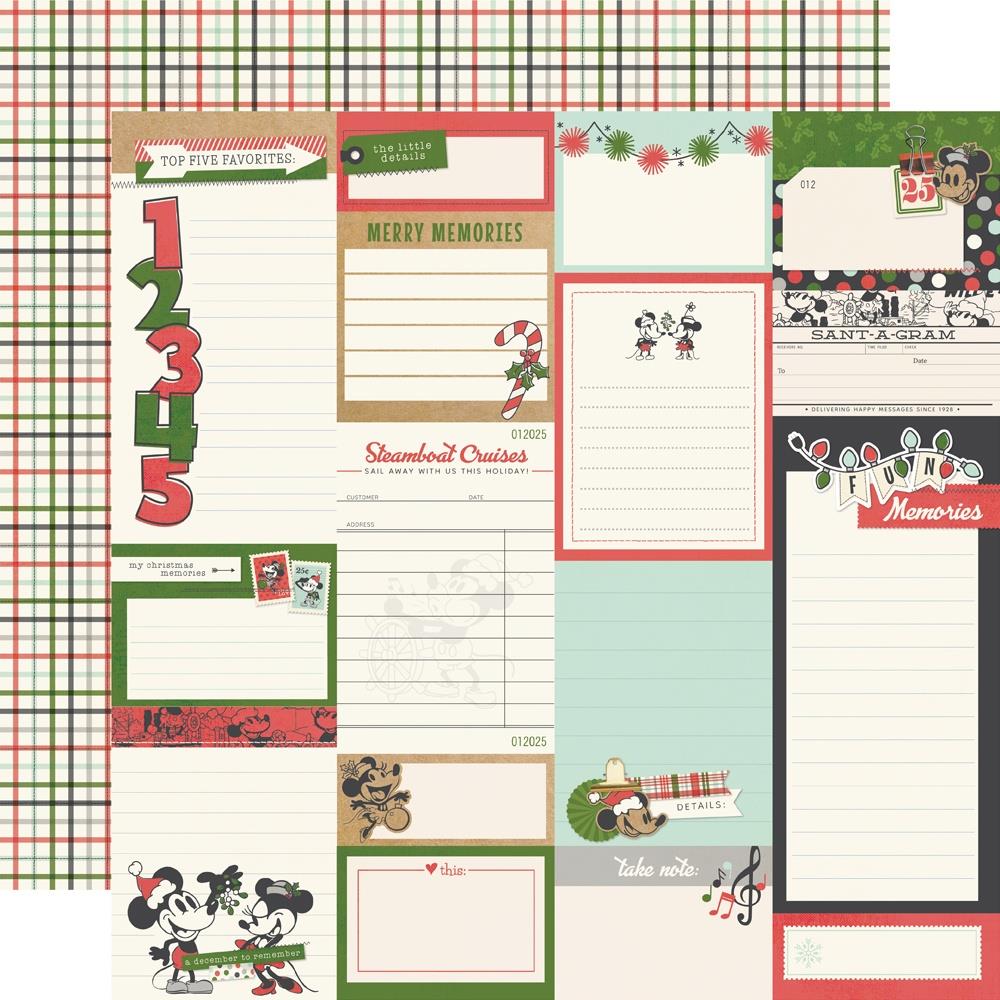 Simple Stories - Say Cheese Classic Mouse Christmas Paper - Journal Elements