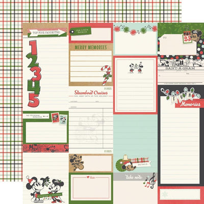 Simple Stories - Say Cheese Classic Mouse Christmas Paper - Journal Elements