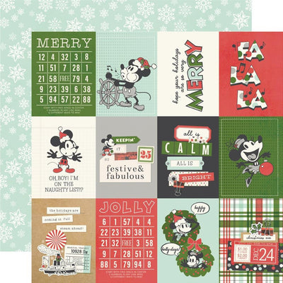Simple Stories - Say Cheese Classic Mouse Christmas Paper - 3X4 Elements