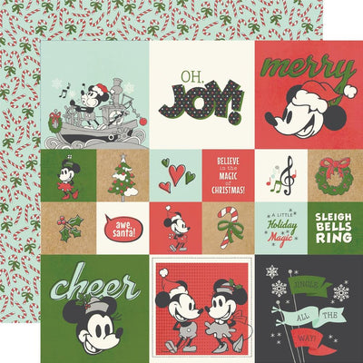 Simple Stories - Say Cheese Classic Mouse Christmas Paper - 2X2/4X4 Elements